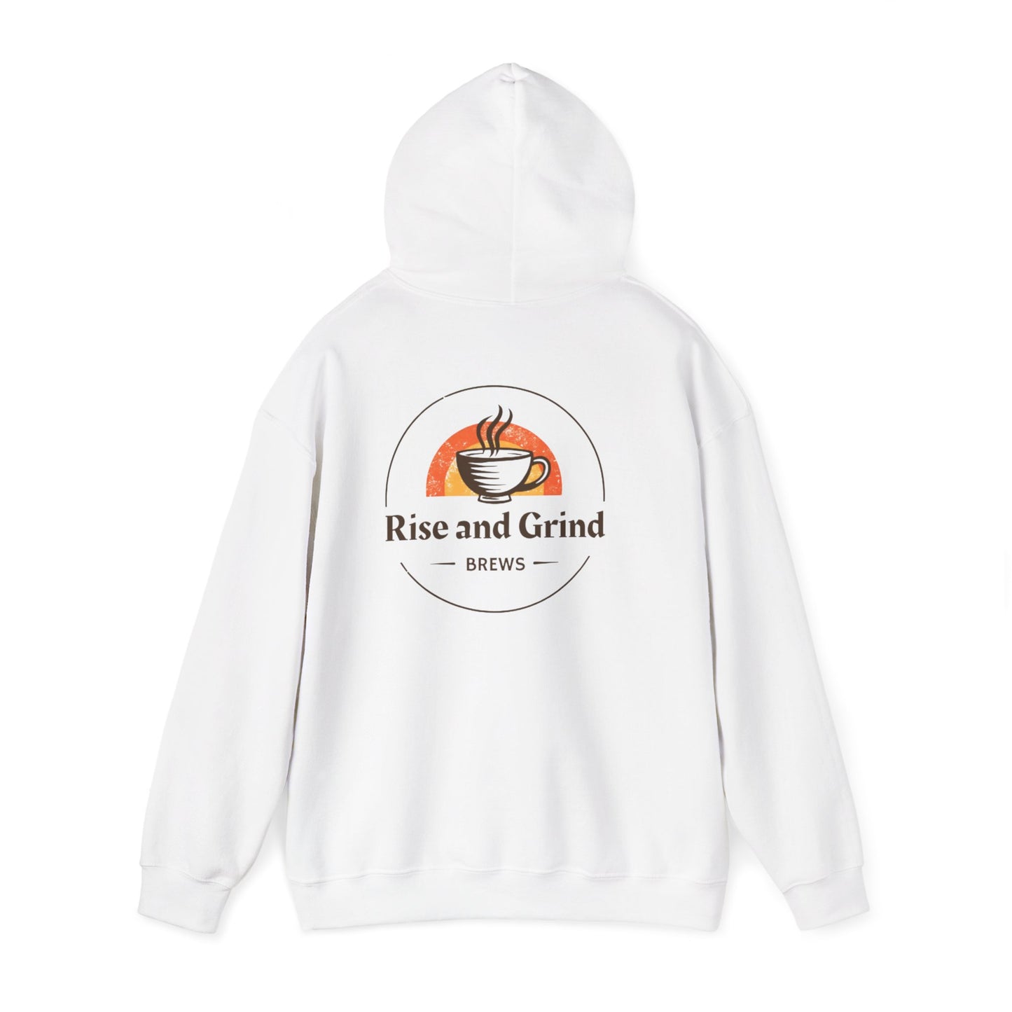Coffee Hustle Hoodie — "Fuel Your Ambition" Front & "Rise and Grind Brews" Back