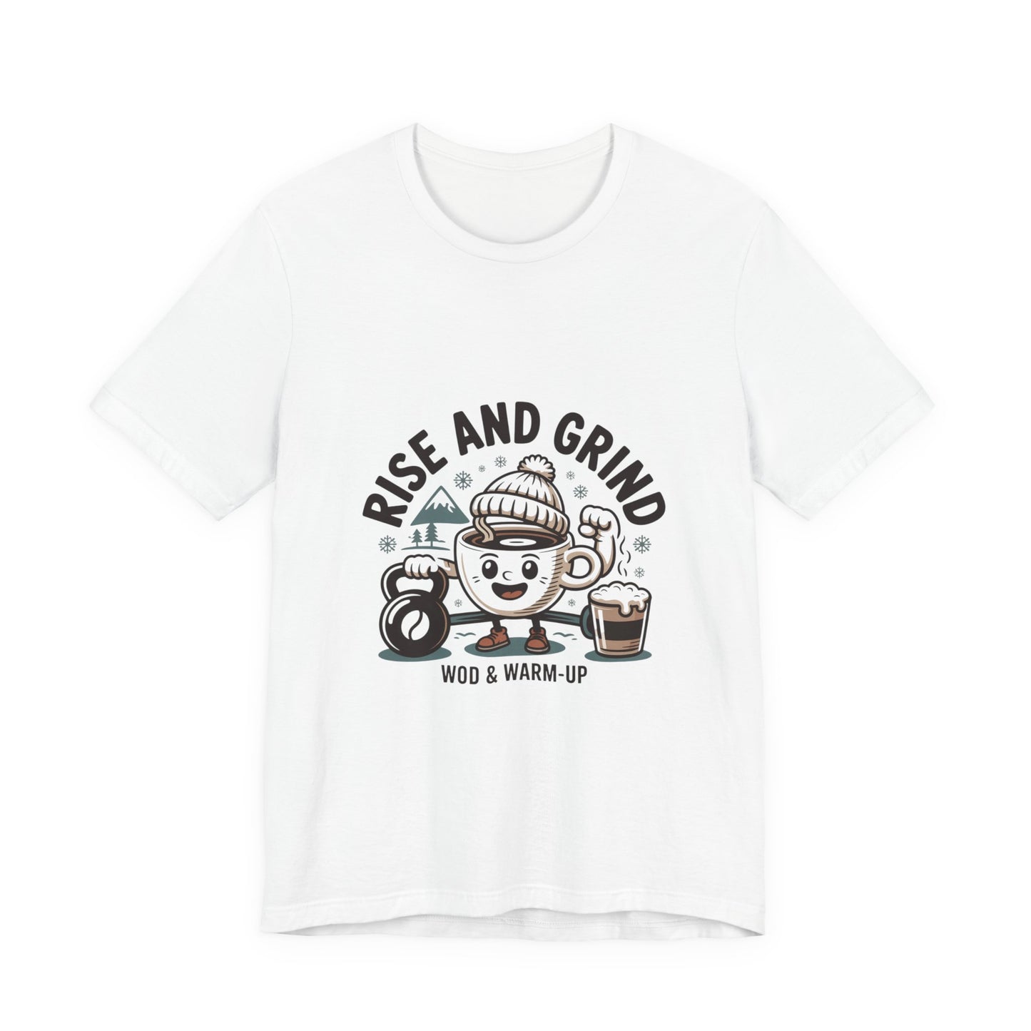 Rise and Grind Coffee Cartoon Tee |