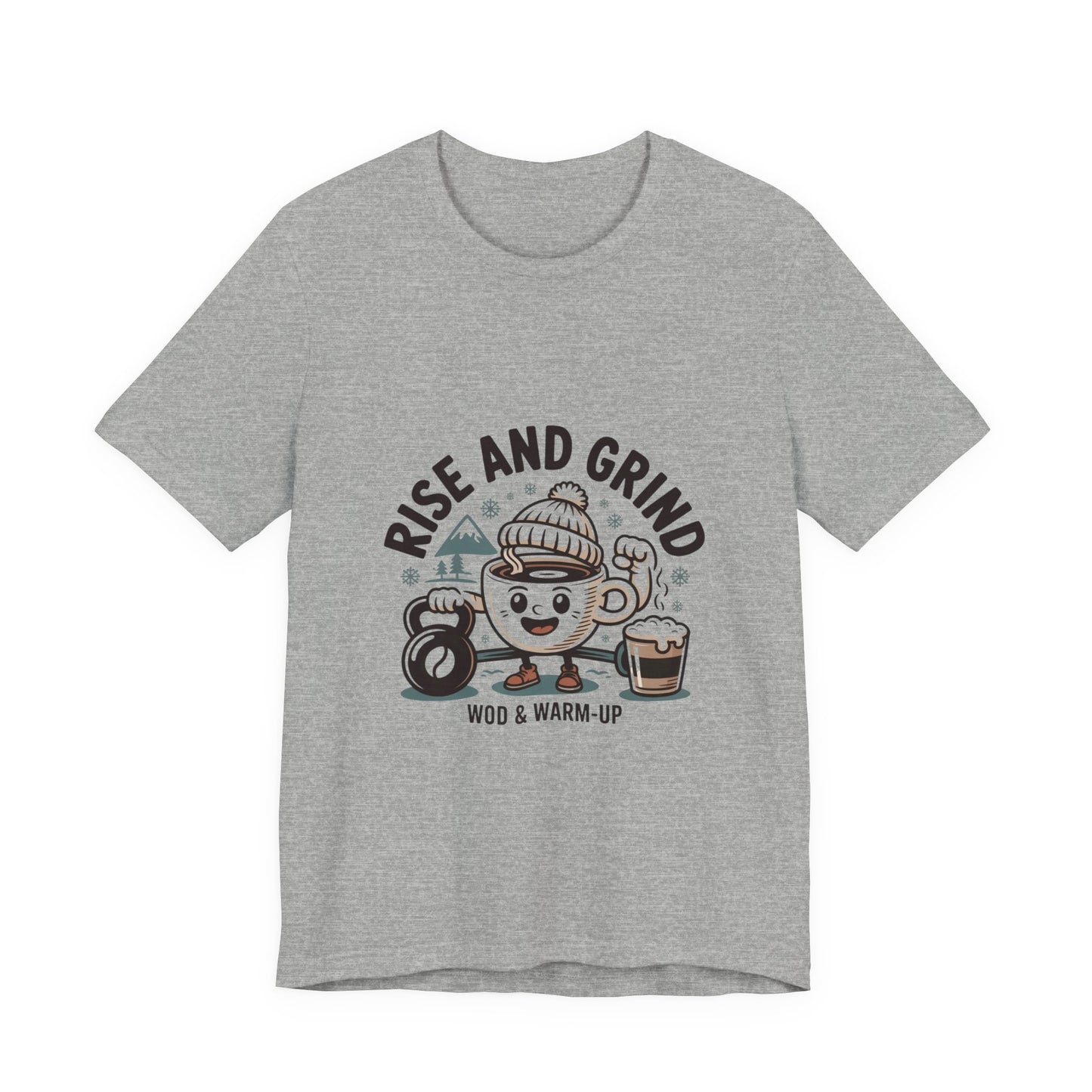 Rise and Grind Coffee Cartoon Tee |