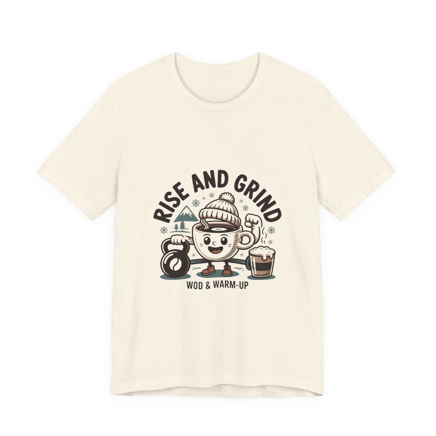 Rise and Grind Coffee Cartoon Tee |