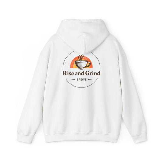 Coffee Hustle Hoodie — "Fuel Your Ambition" Front & "Rise and Grind Brews" Back